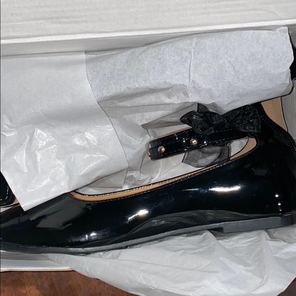 Big Kids Black Glitter Ballet Flats - Picture 5 of 6